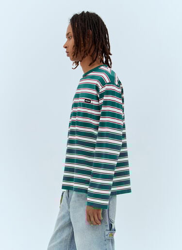 ロングスリーブ ストライプ Tシャツ Miu Miu ロングスリーブ ストライプ Tシャツ グリーン miu0157005