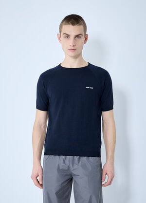 Miu Miu Wool Sweater Navy miu0160006