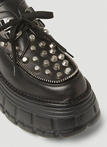 Lace-Up Platform Creeper Shoes Miu Miu Lace-Up Platform Creeper Shoes Black miu0247008