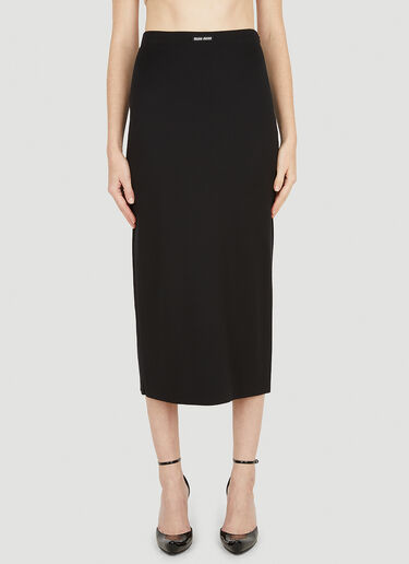 로고 패치 스커트 Miu Miu 로고 패치 스커트 Black miu0251004