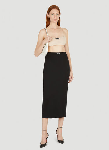 로고 패치 스커트 Miu Miu 로고 패치 스커트 Black miu0251004