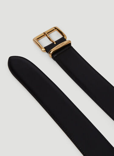 Miu Miu Square Buckle Belt Black miu0251019