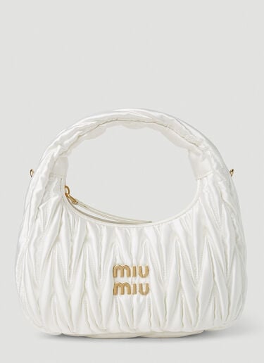 Miu Miu 미니 원더 호보 백 화이트 miu0251021