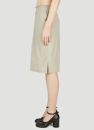 Miu Miu 纤薄平纹中长裙 米色 miu0252006