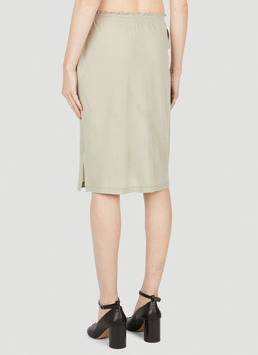 Miu Miu 纤薄平纹中长裙 米色 miu0252006