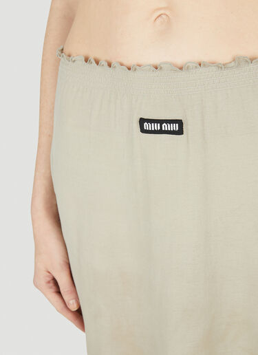 Miu Miu 纤薄平纹中长裙 米色 miu0252006