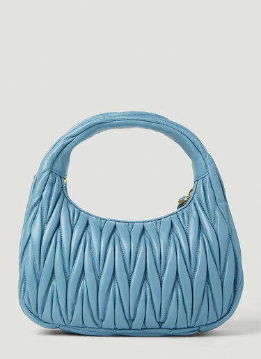 Miu Miu Wander Matelassé Hobo Bag Blue miu0252036