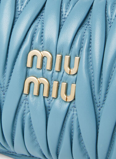 Miu Miu Wander Matelassé Hobo Bag Blue miu0252036