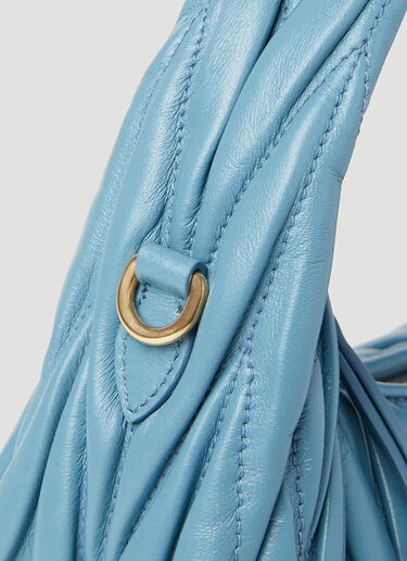 Miu Miu Wander Matelassé Hobo Bag Blue miu0252036