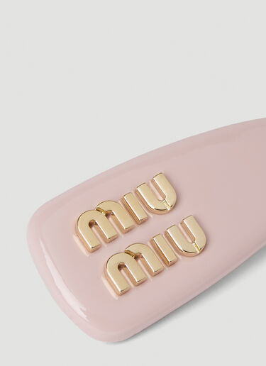 Miu Miu 로고 플라크 헤어클립 핑크 miu0252058