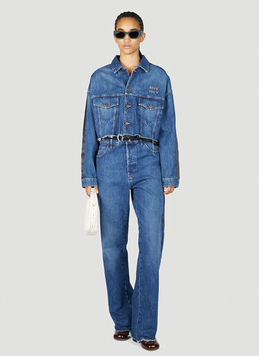 Cropped Denim Jacket Miu Miu Cropped Denim Jacket Blue miu0252069