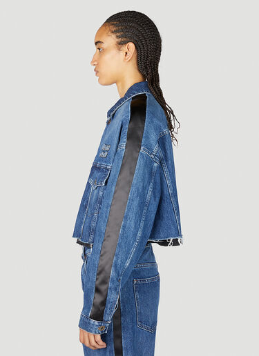 Miu Miu Cropped Denim Jacket Blue miu0252069