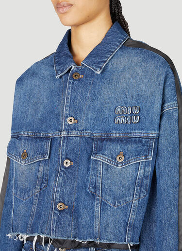 Cropped Denim Jacket Miu Miu Cropped Denim Jacket Blue miu0252069
