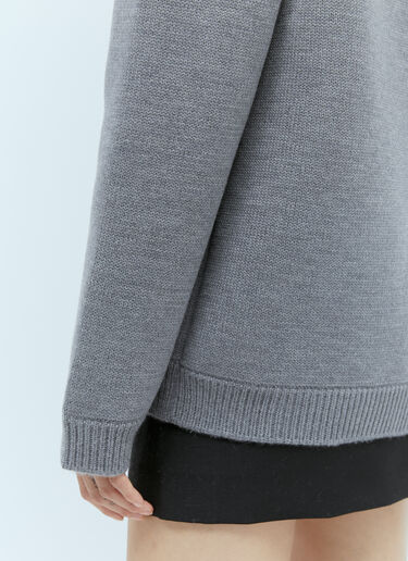 Wool Knit Cardigan Miu Miu Wool Knit Cardigan Grey miu0254003