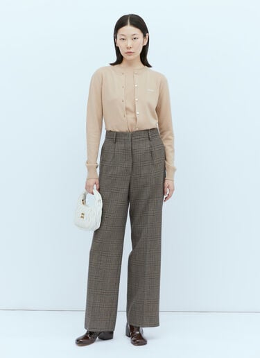 Check Pants Miu Miu Check Pants Brown miu0254013