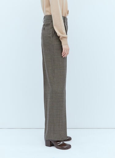 Check Pants Miu Miu Check Pants Brown miu0254013