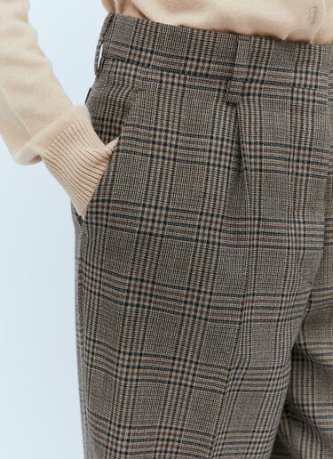 Check Pants Miu Miu Check Pants Brown miu0254013
