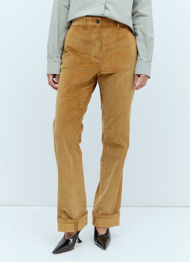 Miu Miu Corduroy Pants Brown miu0254014