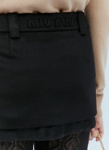 Velour Mini Skirt Miu Miu Velour Mini Skirt Black miu0254017