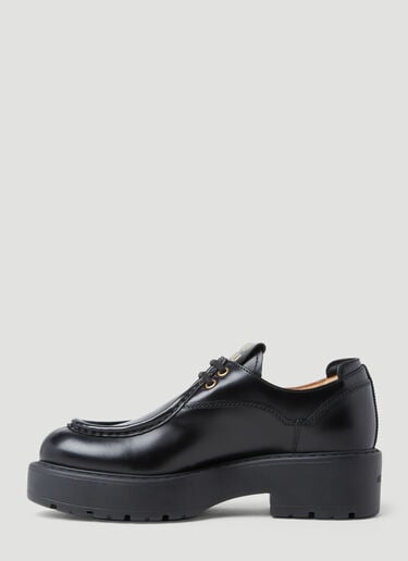 Miu Miu Logo Lace-up Shoes Black miu0254033