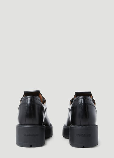 Miu Miu Logo Lace-up Shoes Black miu0254033