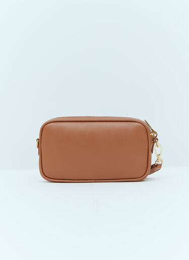 Miu Miu Embossed Logo Leather Pouch Brown miu0254050