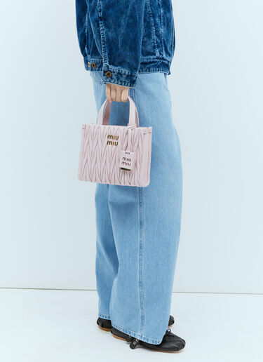 Miu Miu MatelassÃ© 皮革手提包 粉色 miu0254053