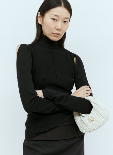 Wander Matelassé Leather Hobo Mini Shoulder Bag Miu Miu Wander Matelassé Leather Hobo Mini Shoulder Bag White miu0254060