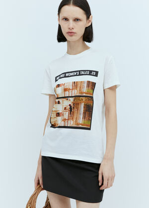 Miu Miu Graphic Print T-Shirt White miu0254075