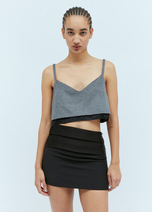 Miu Miu Velour Top Grey miu0254076