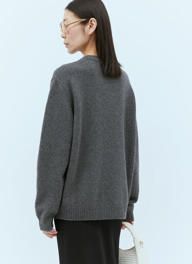 Cashmere Crewneck Sweater Miu Miu Cashmere Crewneck Sweater Grey miu0254082