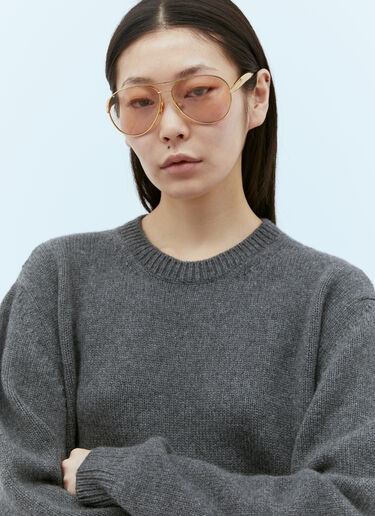 Cashmere Crewneck Sweater Miu Miu Cashmere Crewneck Sweater Grey miu0254082