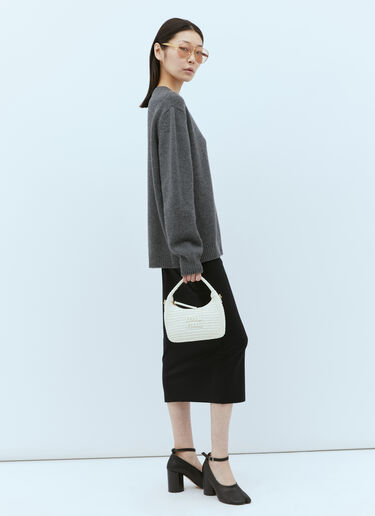 Miu Miu 원더 호보 크로셰 숄더백 화이트 miu0254087
