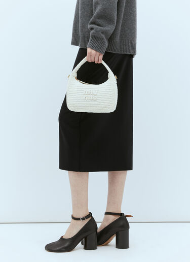 Miu Miu 원더 호보 크로셰 숄더백 화이트 miu0254087