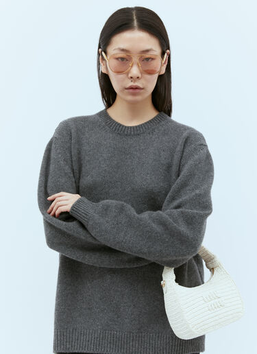 Miu Miu 원더 호보 크로셰 숄더백 화이트 miu0254087