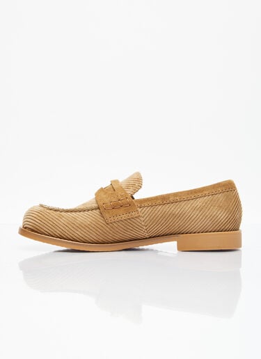 Miu Miu 灯芯绒乐福鞋 棕色 miu0255017