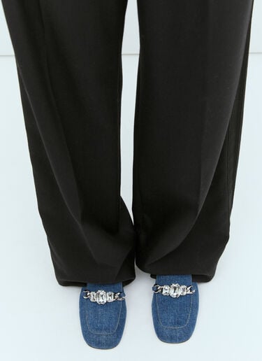 Crystal Embellished Denim Pumps Miu Miu Crystal Embellished Denim Pumps Blue miu0255018