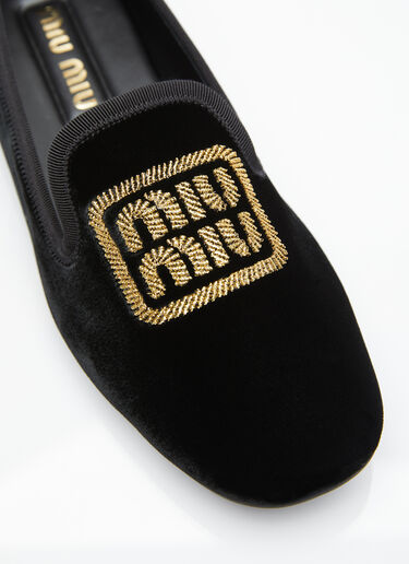 Velvet Slipper Loafers Miu Miu Velvet Slipper Loafers Brown miu0255020
