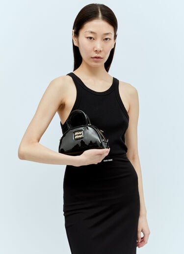 Miu Miu Patent Leather Mini Bag Black miu0255028