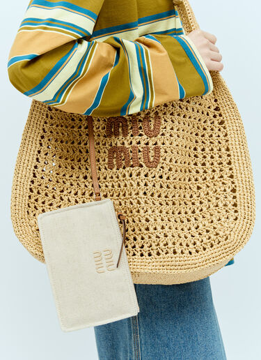 크로셰 숄더백 Miu Miu 크로셰 숄더백 베이지 miu0256018