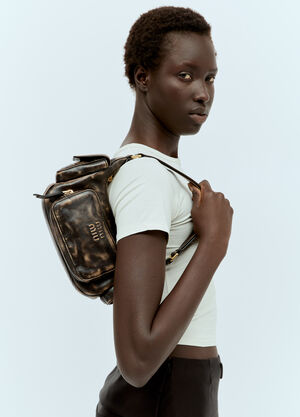 Miu Miu Pocket Shoulder Bag Brown miu0256022