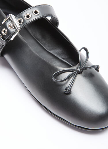 Miu Miu 버클 발레리나 플랫 블랙 miu0256045