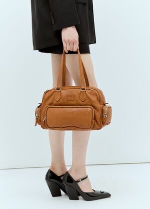 Miu Miu Multi-Pocket Handbag Brown miu0256054