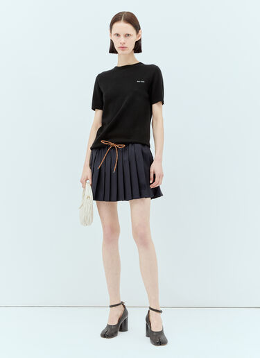 羊毛针织上衣 Miu Miu 羊毛针织上衣 黑色 miu0257002