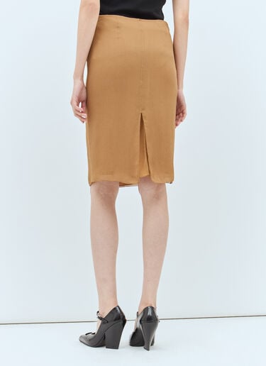 Miu Miu シルクスカート  ブラウン miu0258010