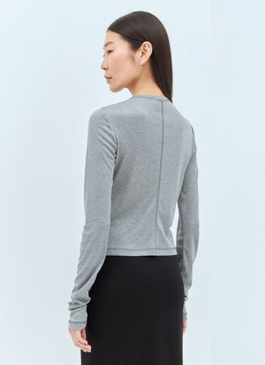 Silk T-Shirt Miu Miu Silk T-Shirt Grey miu0258012