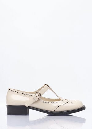 Miu Miu パテント レザー メリージェーンシューズ アイボリー miu0258022