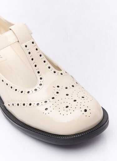 Miu Miu Patent Leather Mary Jane Shoes Ivory miu0258022