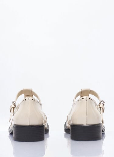 Miu Miu Patent Leather Mary Jane Shoes Ivory miu0258022
