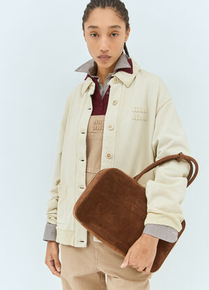Miu Miu Beau Suede Handbag Brown miu0258026